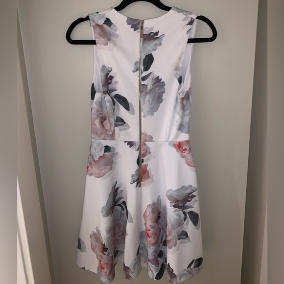 pink and white floral red baker dress - size 2 - US 6 - Picture 3 of 3